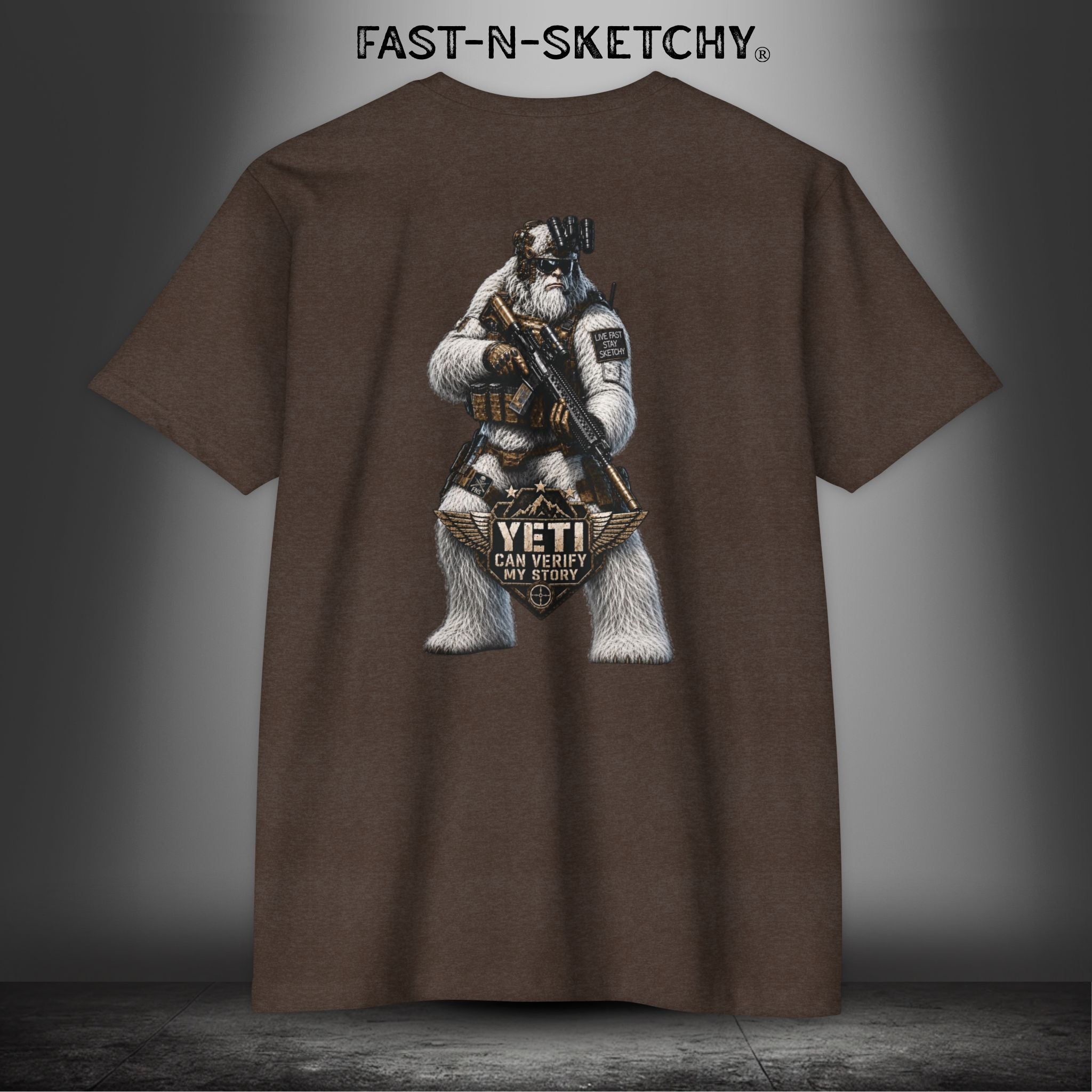 Yeti Can Verify My Story: Military Edition Tee