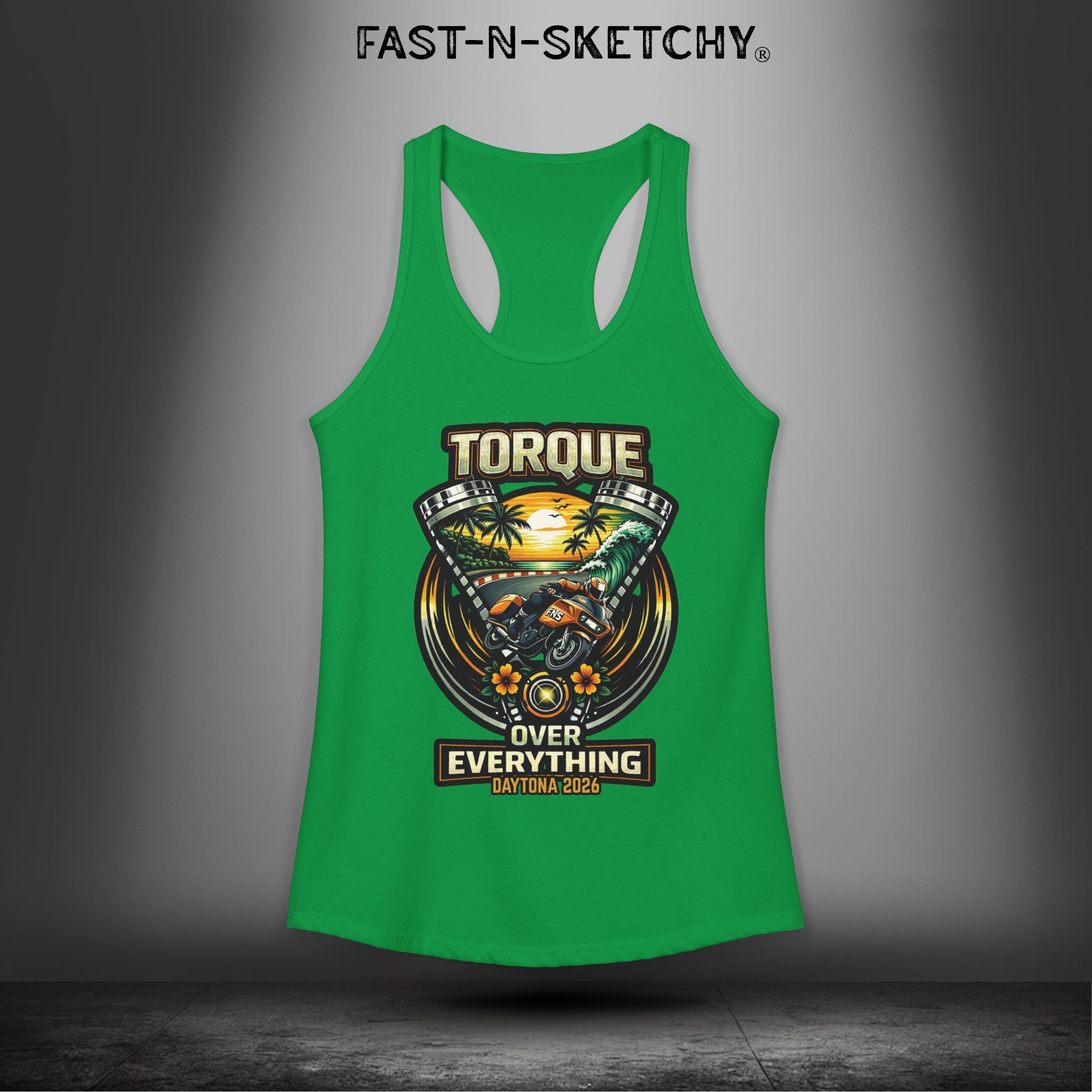 Torque Over Everything: Daytona Bike Week Bagger Racing Biker Edition Razorback Tank