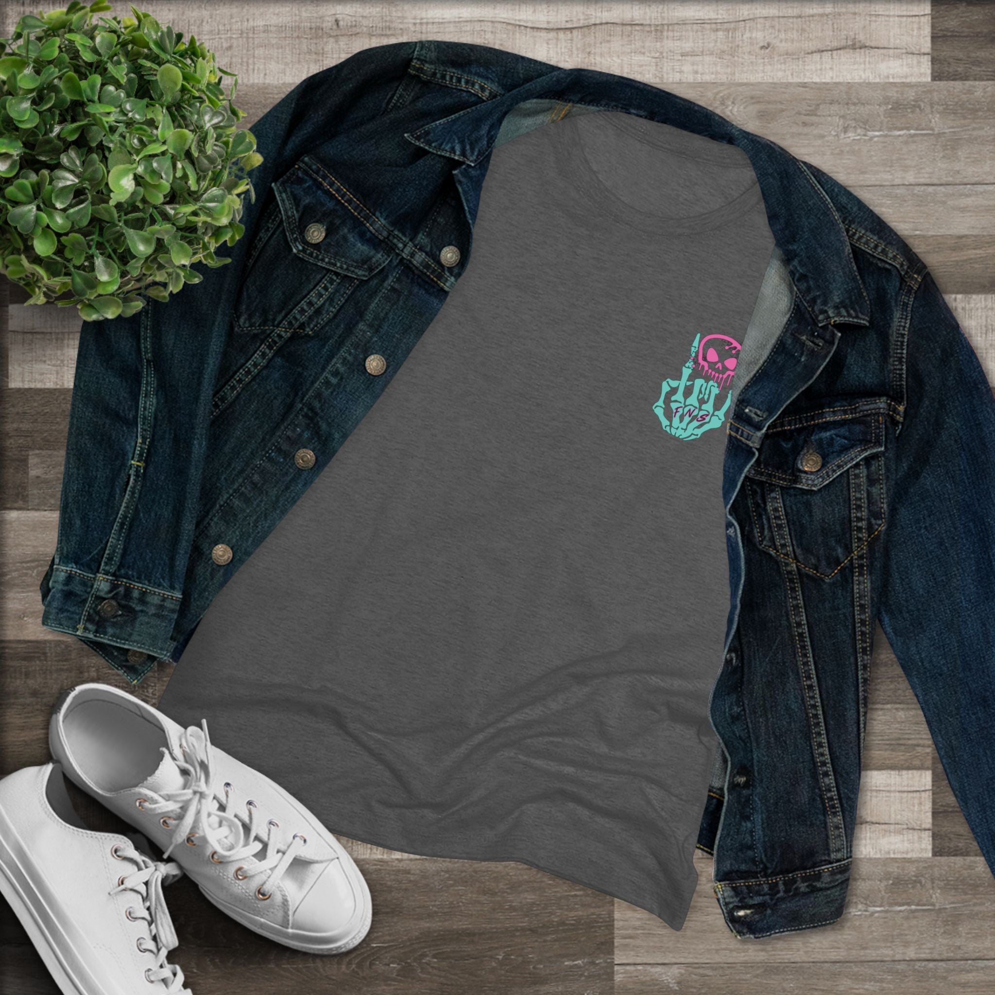 FAST-N-SEXY™ WITH HALF SKULL: Women's Triblend Tee