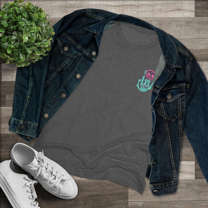 FAST-N-SEXY™ WITH HALF SKULL: Women's Triblend Tee