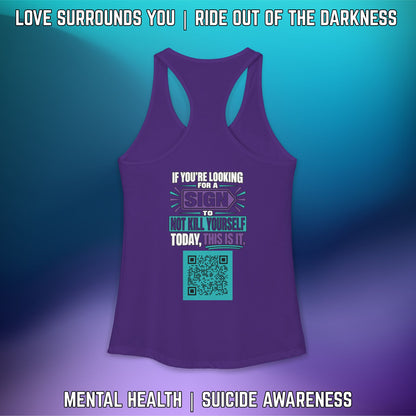 If You're Looking for a Sign.... QR Code Women's Ideal Racerback Tank - LSY