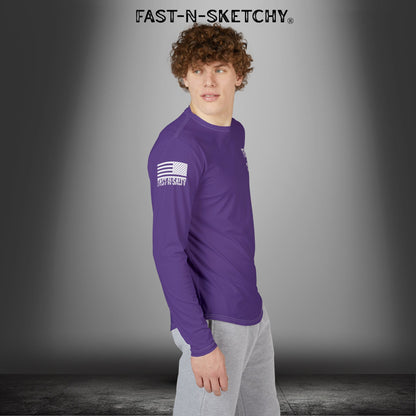 Mahi Mahi Fast-N-Salty Purple UV Protection Long Sleeve Shirt - Perfect for Outdoor Adventures and Fishing