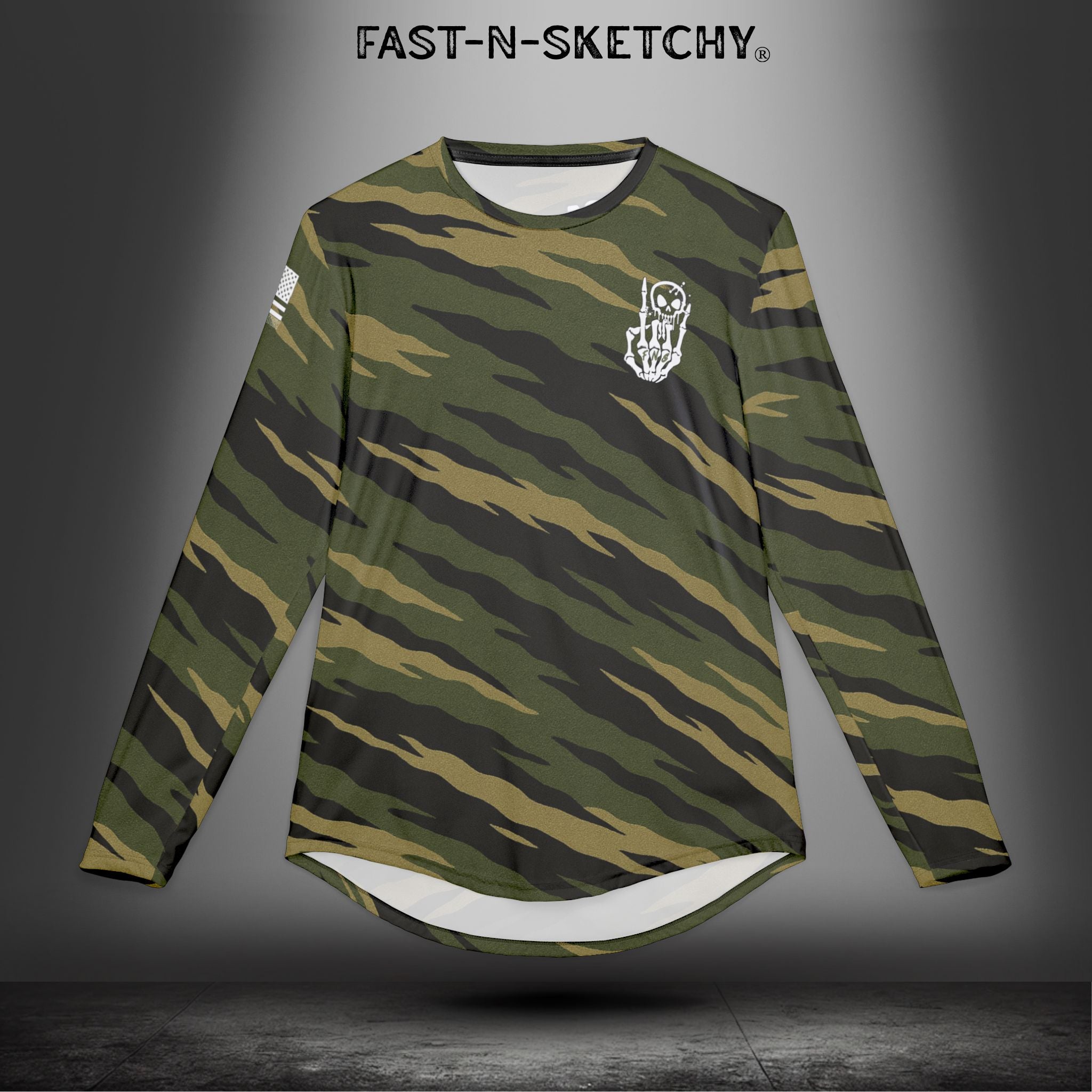 Tigerstripe Camo UV Protection Long Sleeve Shirt for Riding and Outdoors