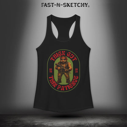 Porkchop, Thick Cut Thin Patience: Military Edition Racerback Tank