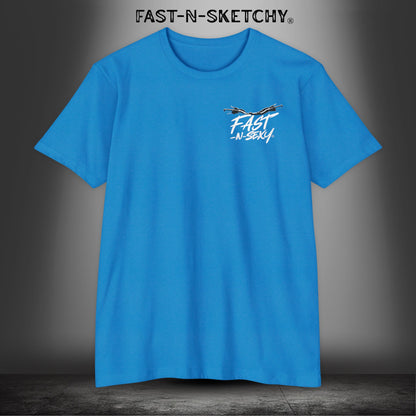 Chin Up, Tits Out: Biker Edition Premium Fitted Tee