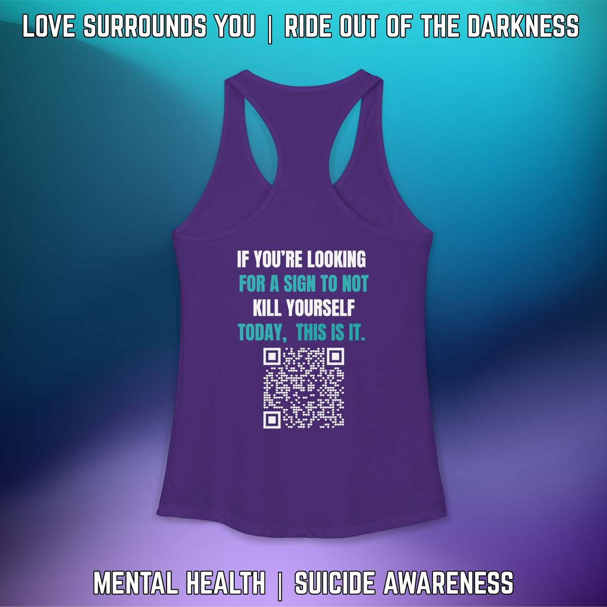 If You're Looking for a Sign.... QR Code Women's Ideal Racerback Tank - LSY