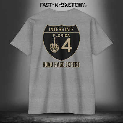I-4 Road Rage Expert Florida T-Shirt (Black Sign)