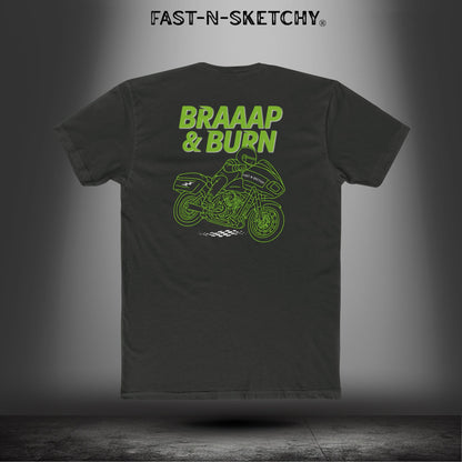 Braaap & Burn: Biker Edition Bagger Races Relaxed Classic Tee