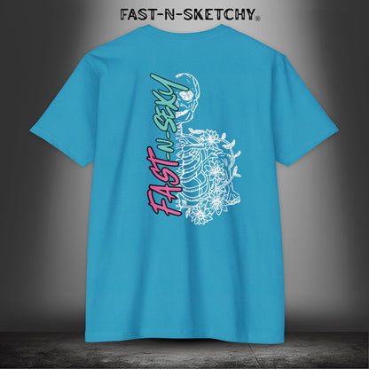 FAST-N-SEXY™ WITH HALF SKULL - T-shirt Classic Fit Crewneck - Next Level 6210