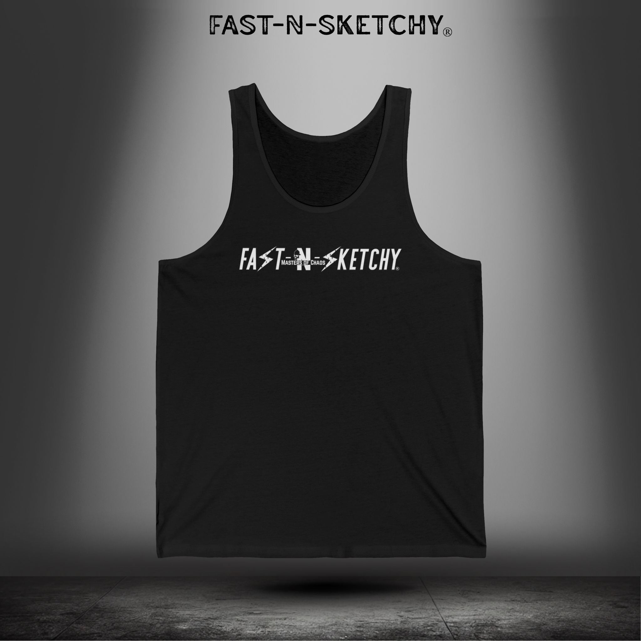 No Face No Case Tank Top — Fast-N-Sketchy Moto Helmet Graphic Tank