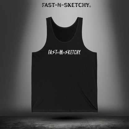 No Face No Case Tank Top — Fast-N-Sketchy Moto Helmet Graphic Tank