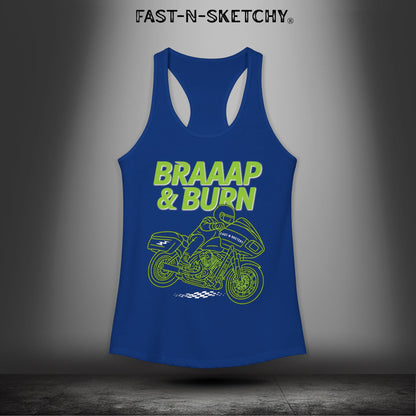 BRAAAP & BURN: Bagger Racing Biker Edition Razorback Tank