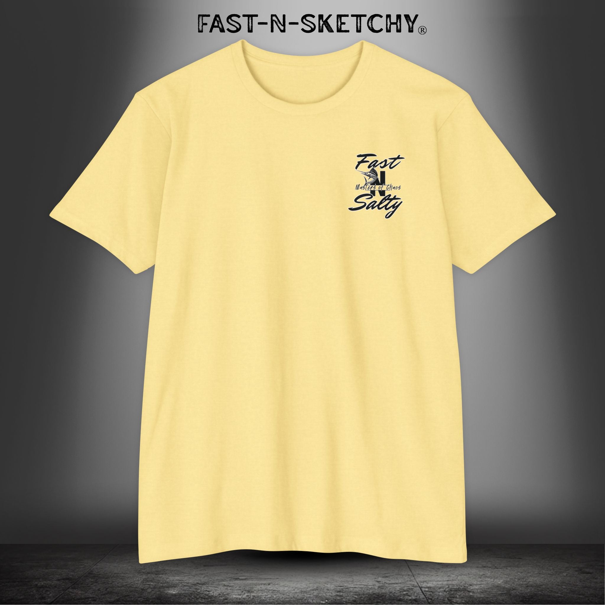 Fast-n-Salty Circle Logo (Black Logo) - T-Shirt Next Level 6210