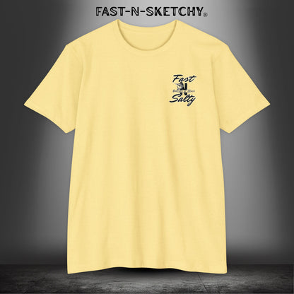 Fast-n-Salty Circle Logo (Black Logo) - T-Shirt Next Level 6210