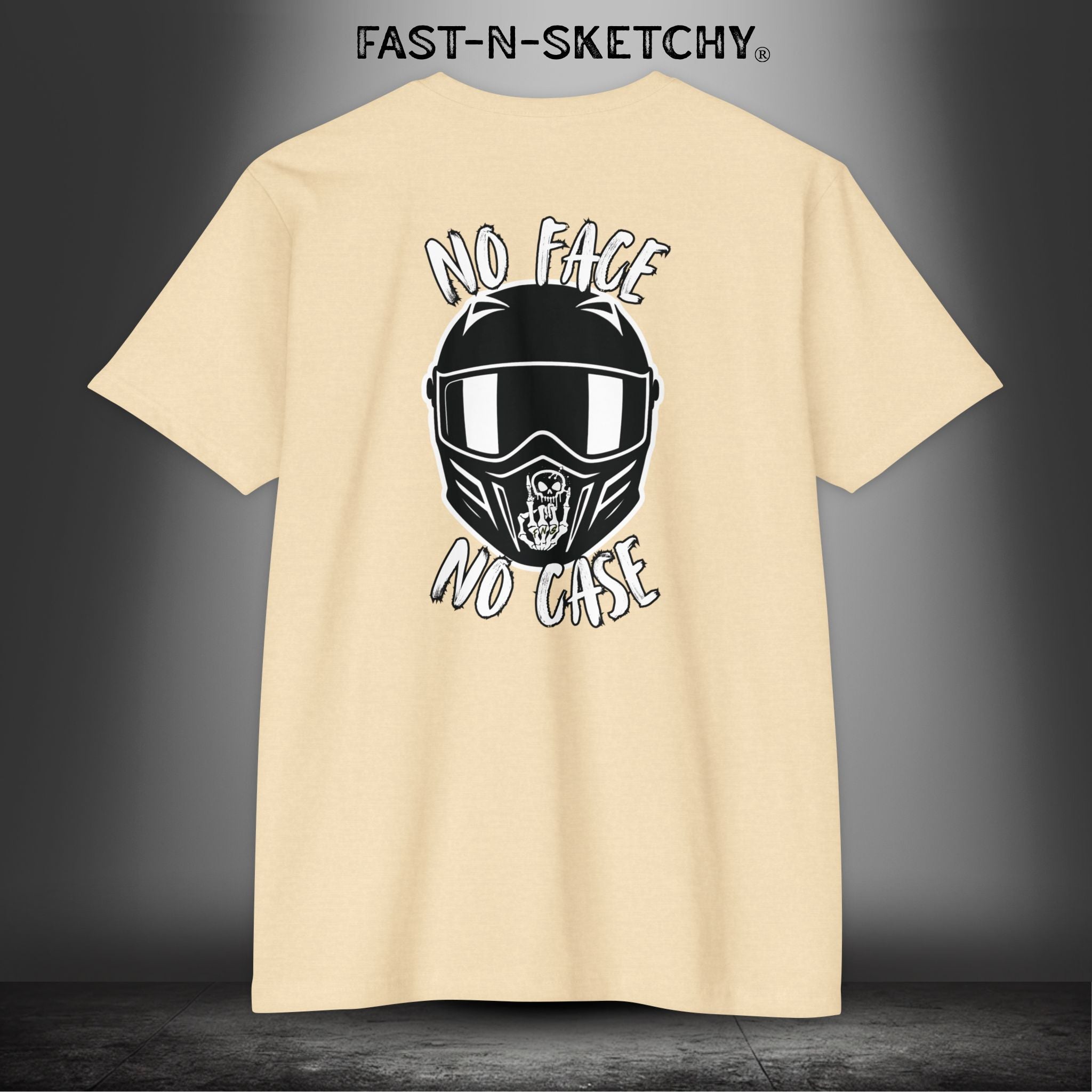 No Face, No Case: Biker Edition Premium Fitted Tee (Colors)
