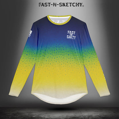 Mahi Mahi Dolphin Camo Fast-N-Salty UV Protection Long Sleeve Shirt