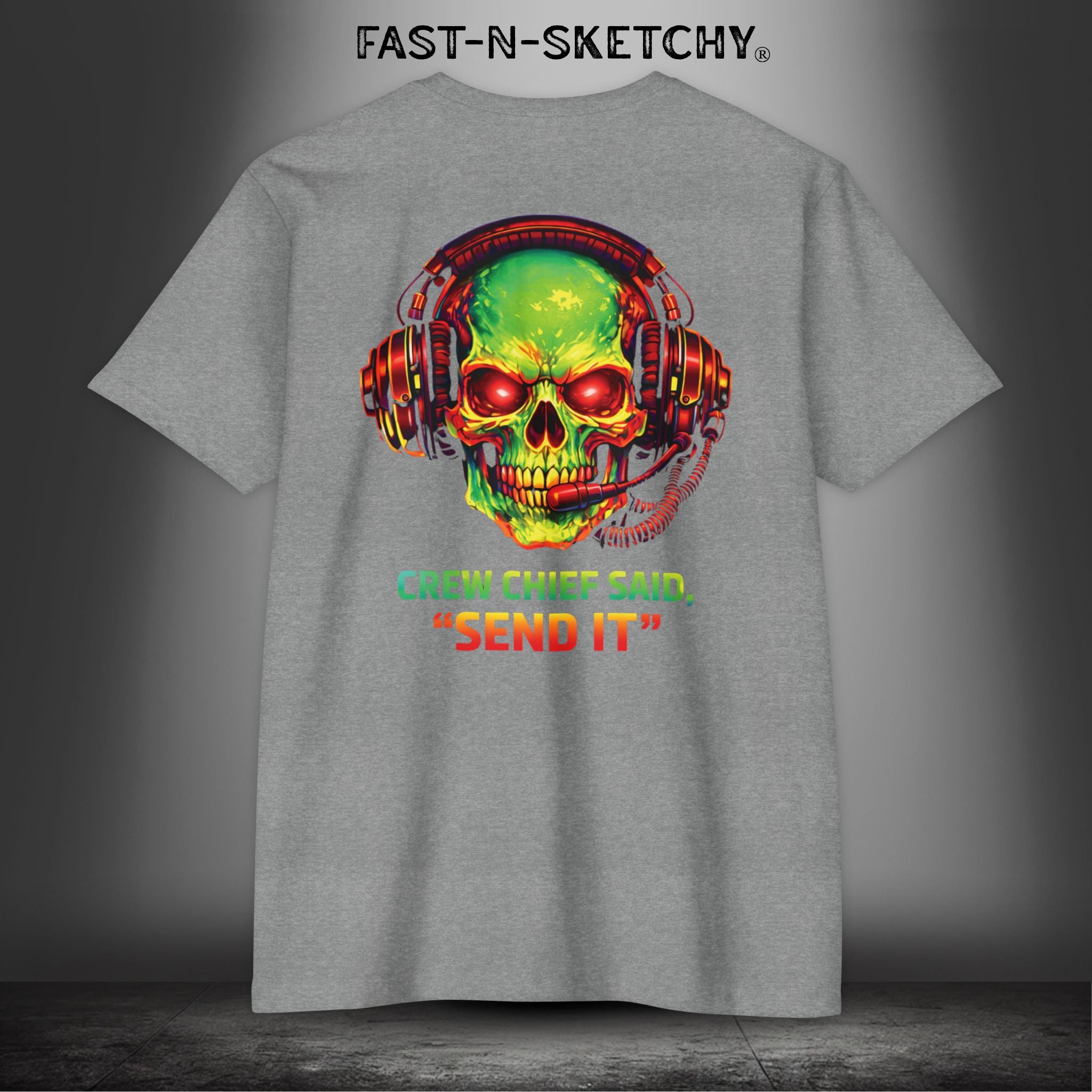 Crew Chief Said, Send It: Bagger Racing Biker Edition Premium Fitted Tee