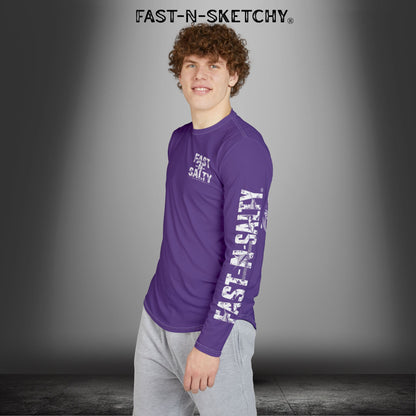 Mahi Mahi Fast-N-Salty Purple UV Protection Long Sleeve Shirt - Perfect for Outdoor Adventures and Fishing