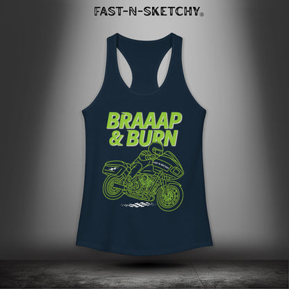 BRAAAP & BURN: Bagger Racing Biker Edition Razorback Tank