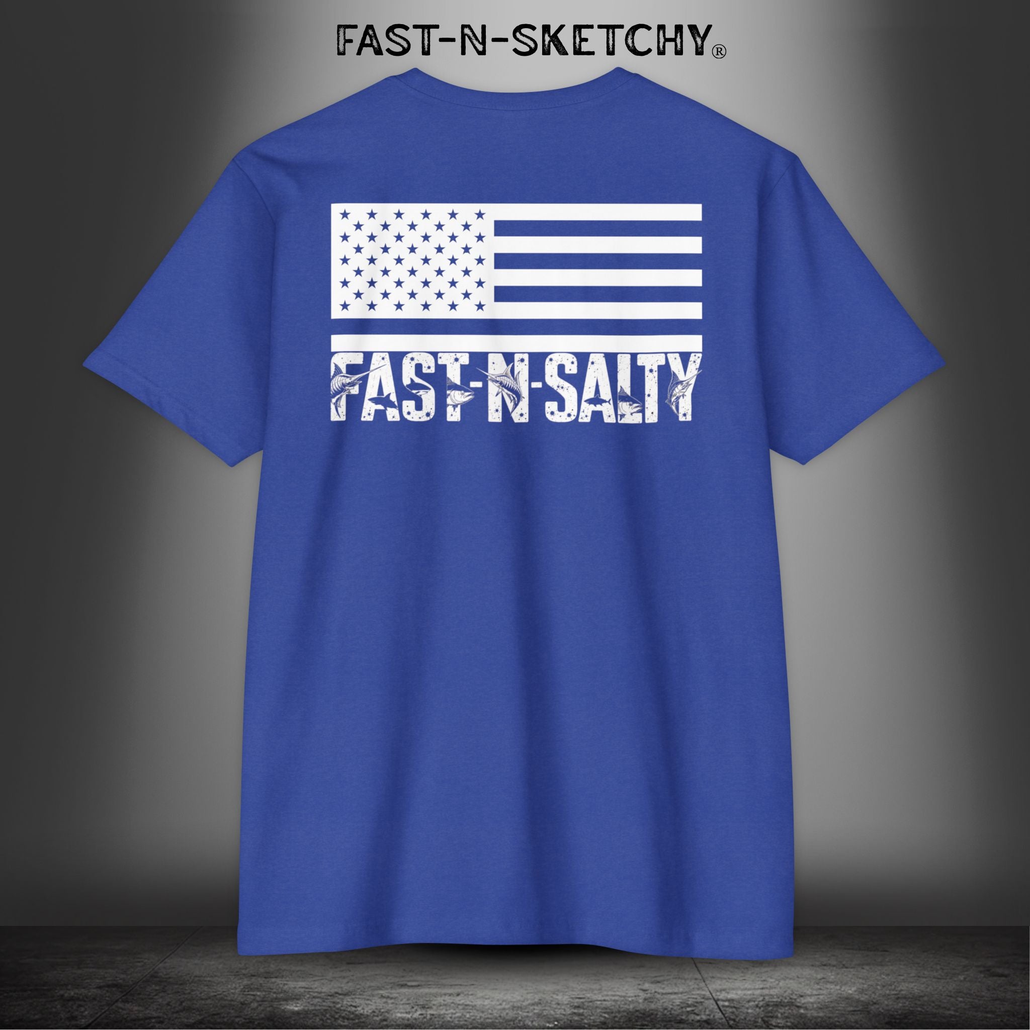 Fast-N-Salty Flag Tee — Premium Fitted Patriotic T-Shirt