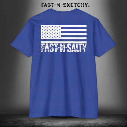 Fast-N-Salty Flag Tee — Premium Fitted Patriotic T-Shirt