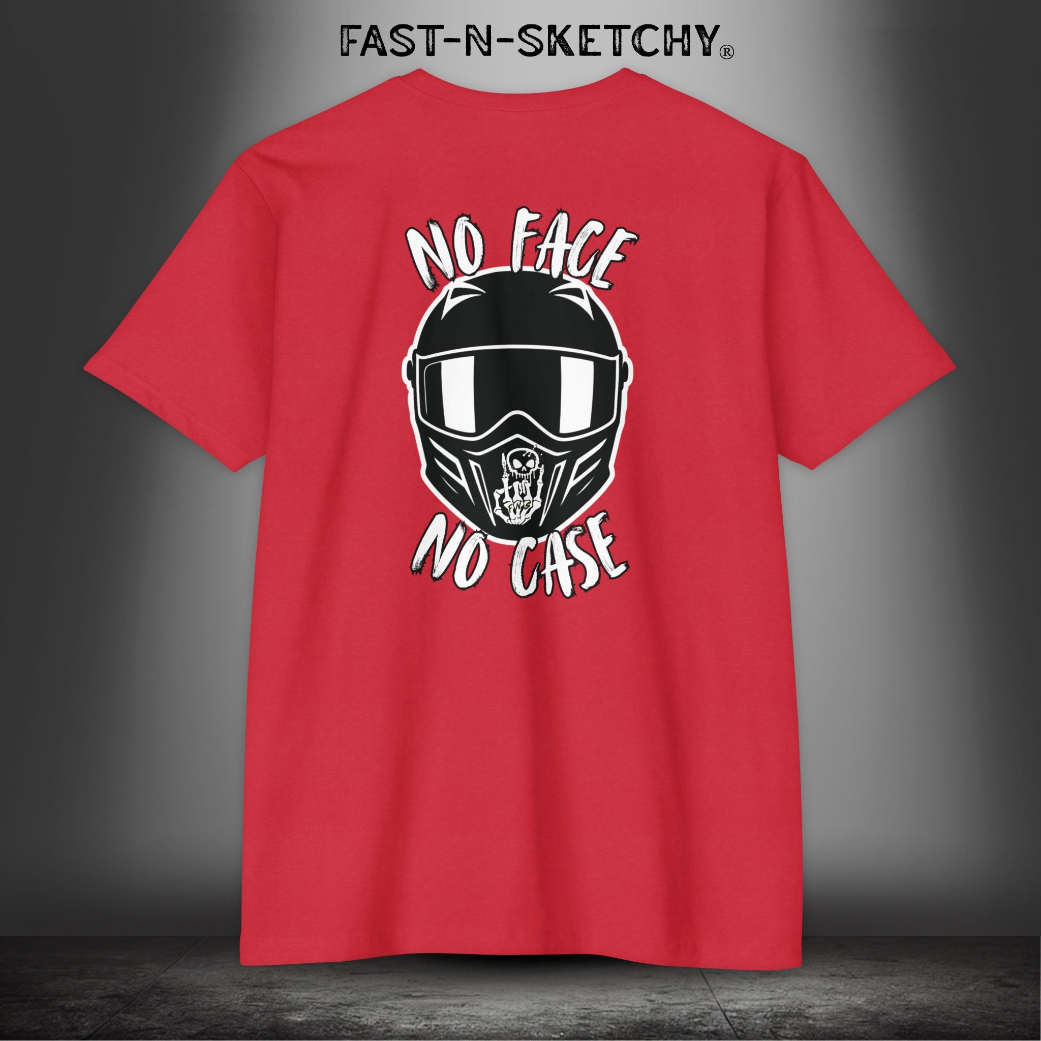 No Face, No Case: Biker Edition Premium Fitted Tee (Colors)