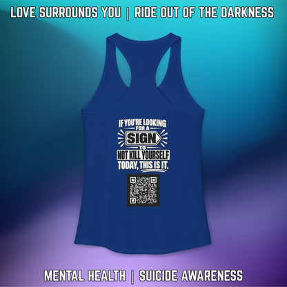 If You're Looking for a Sign.... QR Code Women's Ideal Racerback Tank - LSY