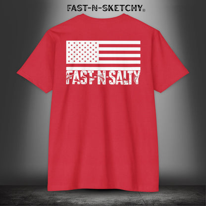 Fast-N-Salty Flag Tee — Premium Fitted Patriotic T-Shirt