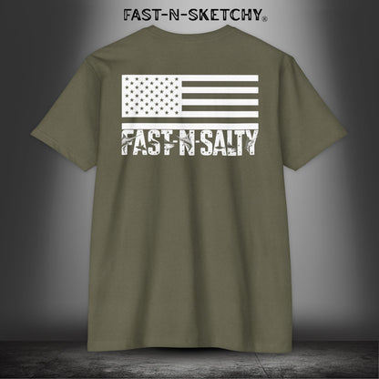 Fast-N-Salty Flag Tee — Premium Fitted Patriotic T-Shirt