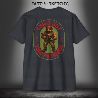 Porkchop, Thick Cut Thin Patience: Military Edition Premium Fitted Tee