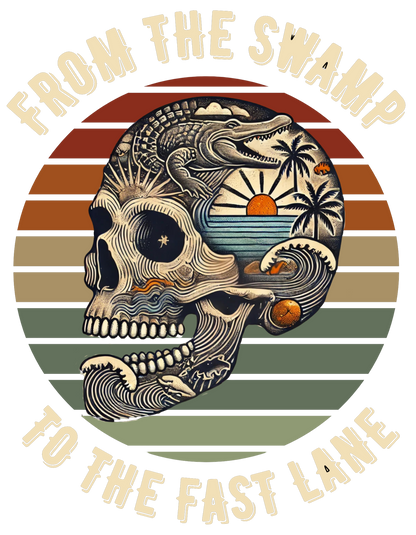 FROM THE SWAMP TO THE FAST LANE - FAST-N-SKETCHY®: - T-shirt Next Level 6210