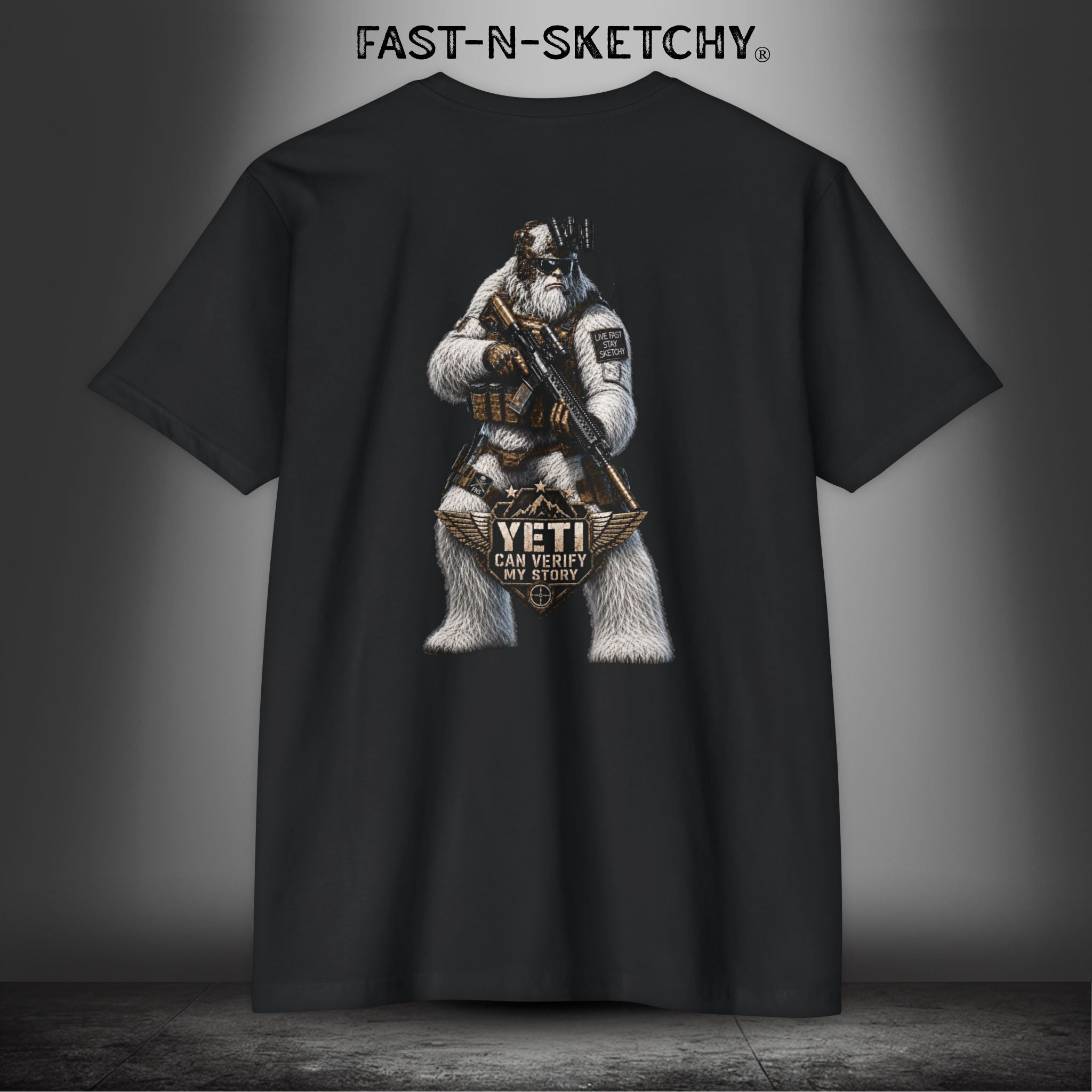 Yeti Can Verify My Story: Military Edition Tee