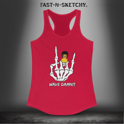 Jeep Edition:Wave Damnit created by Holly - Women's Graphic Racerback Tank Top