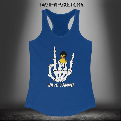 Jeep Edition:Wave Damnit created by Holly - Women's Graphic Racerback Tank Top