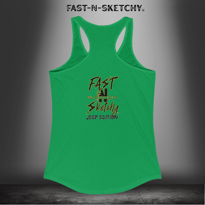 Jeep Edition: Wave Damnit created by Holly - Women's Graphic Racerback Tank Top