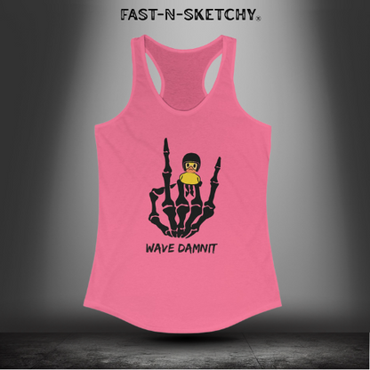 Jeep Edition: Wave Damnit created by Holly - Women's Graphic Racerback Tank Top