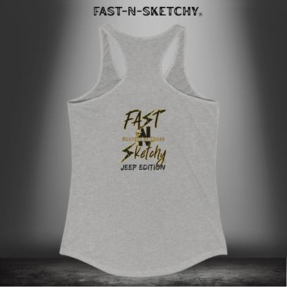 Jeep Edition: Wave Damnit created by Holly - Women's Graphic Racerback Tank Top