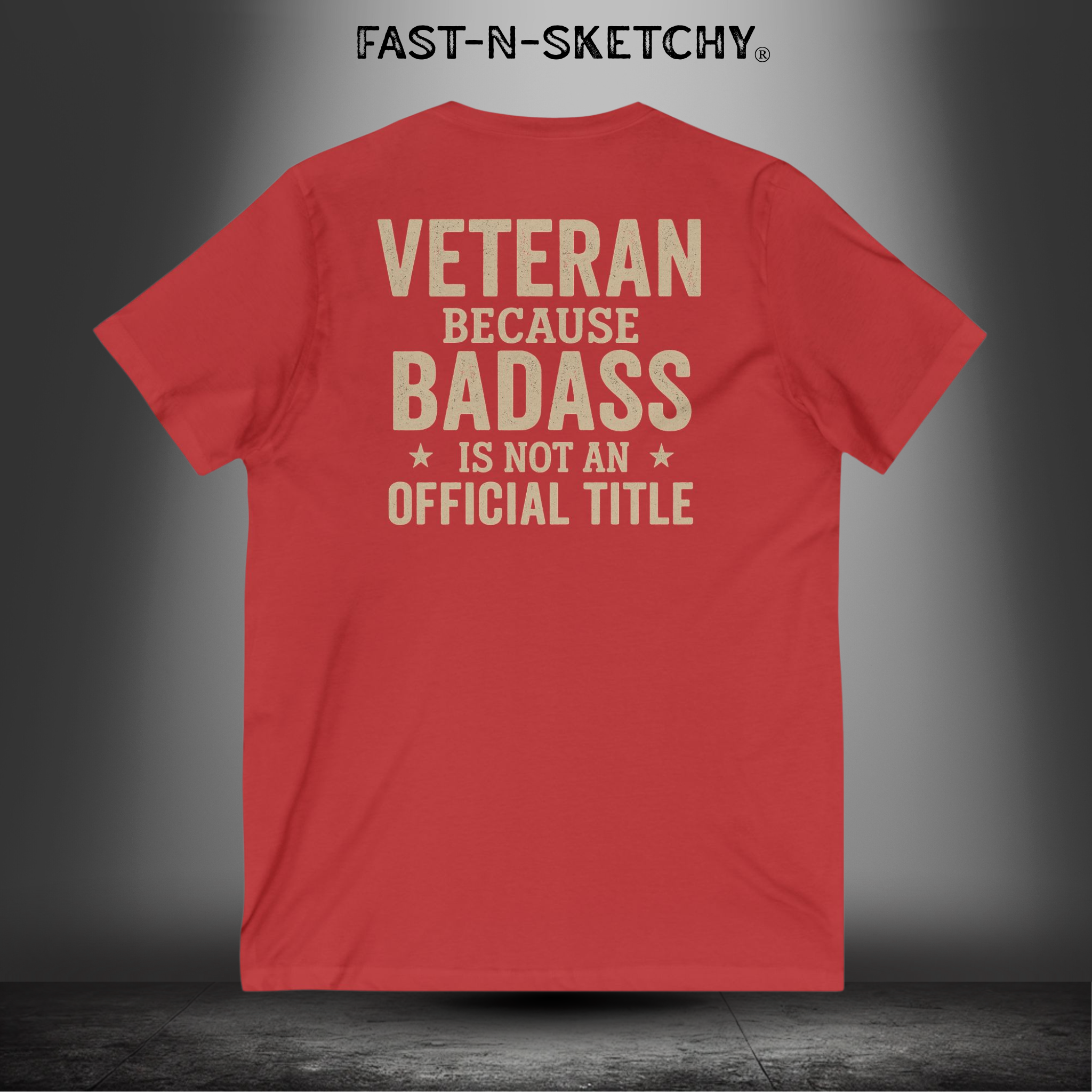 Veteran, Because Badass is not an Official Title - Women's T-Shirt V-Neck