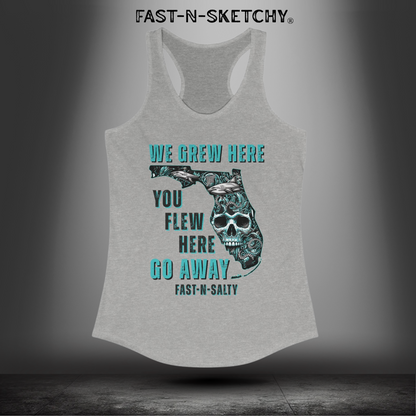 WE GREW HERE, YOU FLEW HERE, GO AWAY: Razorback Tank Top