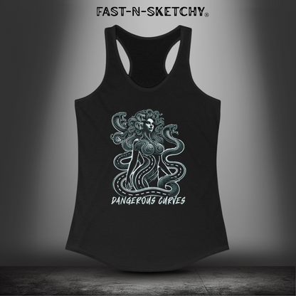 DANGEROUS CURVES - FAST-N-SEXY™: Women's Ideal Racerback Tank