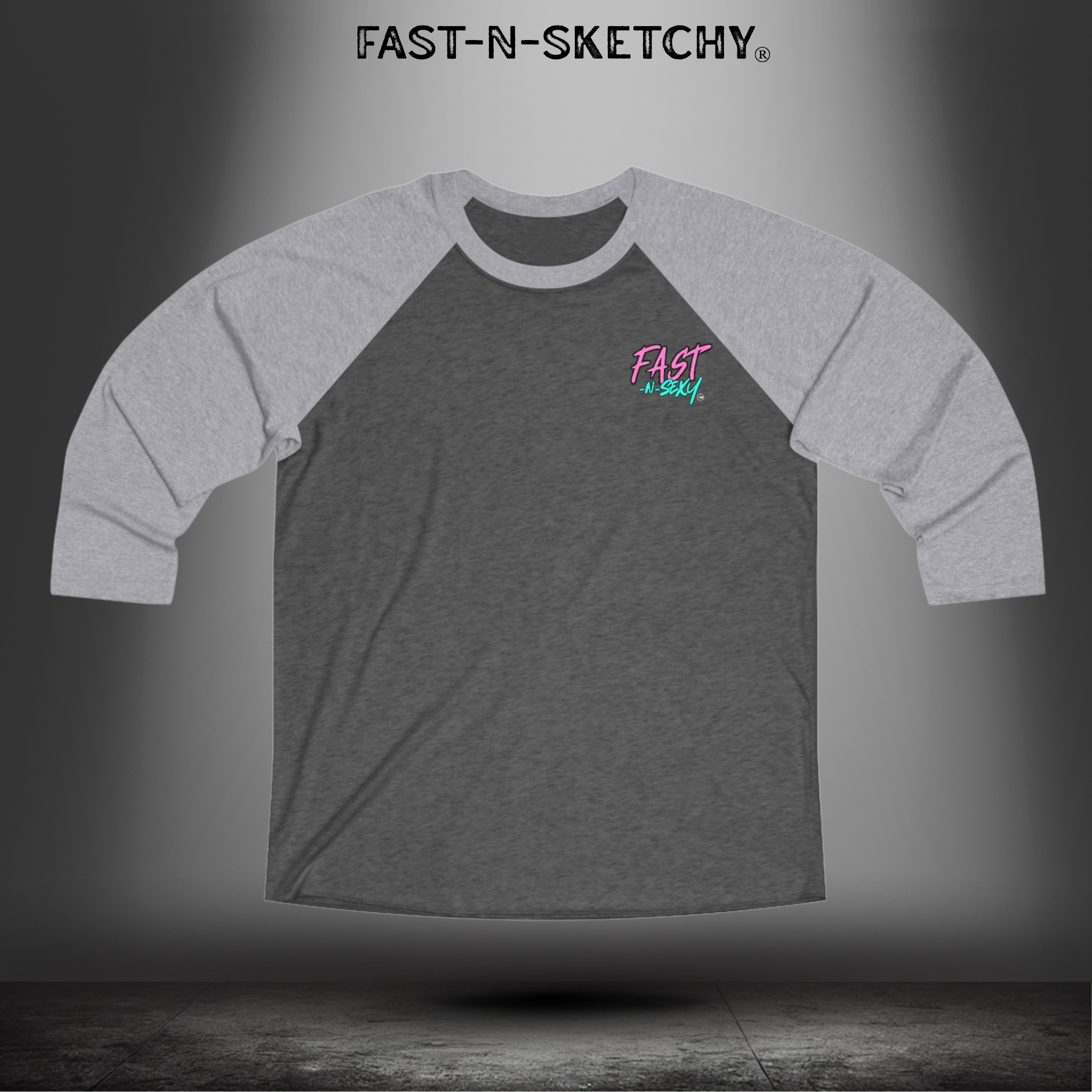 DANGEROUS CURVES - FAST-N-SEXY™: Unisex Tri-Blend 3\4 Raglan Tee