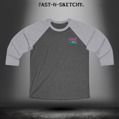 DANGEROUS CURVES - FAST-N-SEXY™: Unisex Tri-Blend 3\4 Raglan Tee