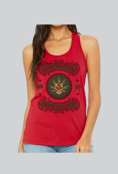 The Highlife: Roll Fatties & Bang Baddies: Biker Edition Women's Racerback Tank