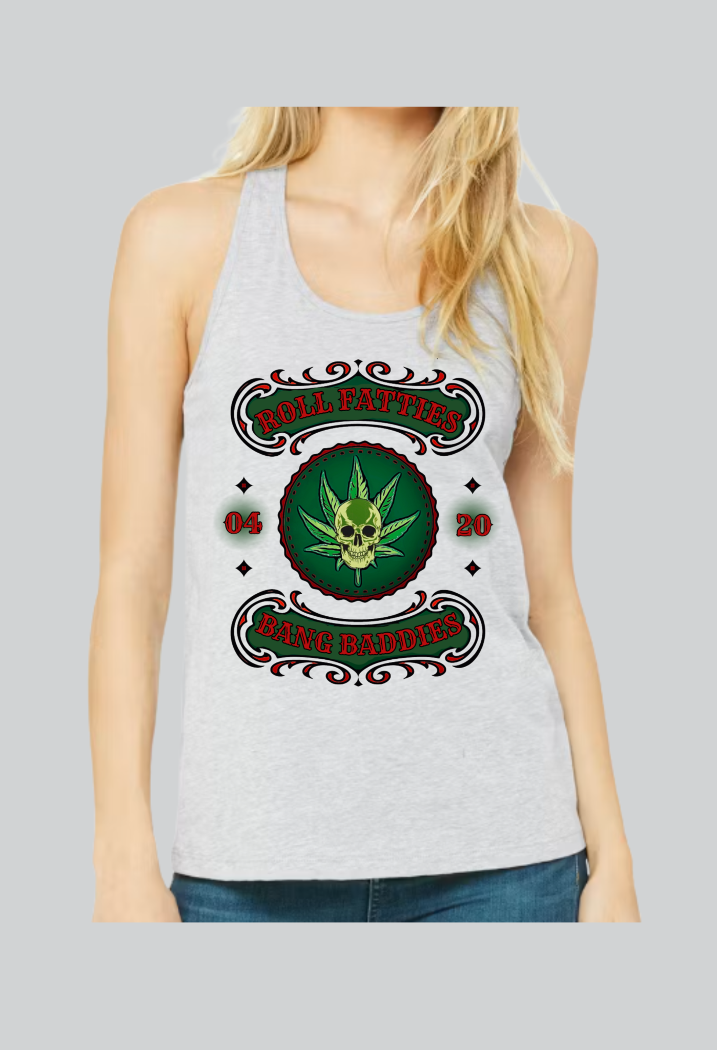 The Highlife: Roll Fatties & Bang Baddies: Biker Edition Women's Racerback Tank