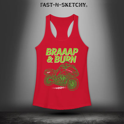 BRAAAP & BURN: Bagger Racing Biker Edition Razorback Tank