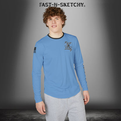 Fast-N-Salty UV Protection Long Sleeve Shirt - (Light Blue) Perfect for Outdoor Adventures and Fishing