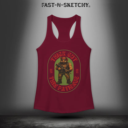 Porkchop, Thick Cut Thin Patience: Military Edition Racerback Tank