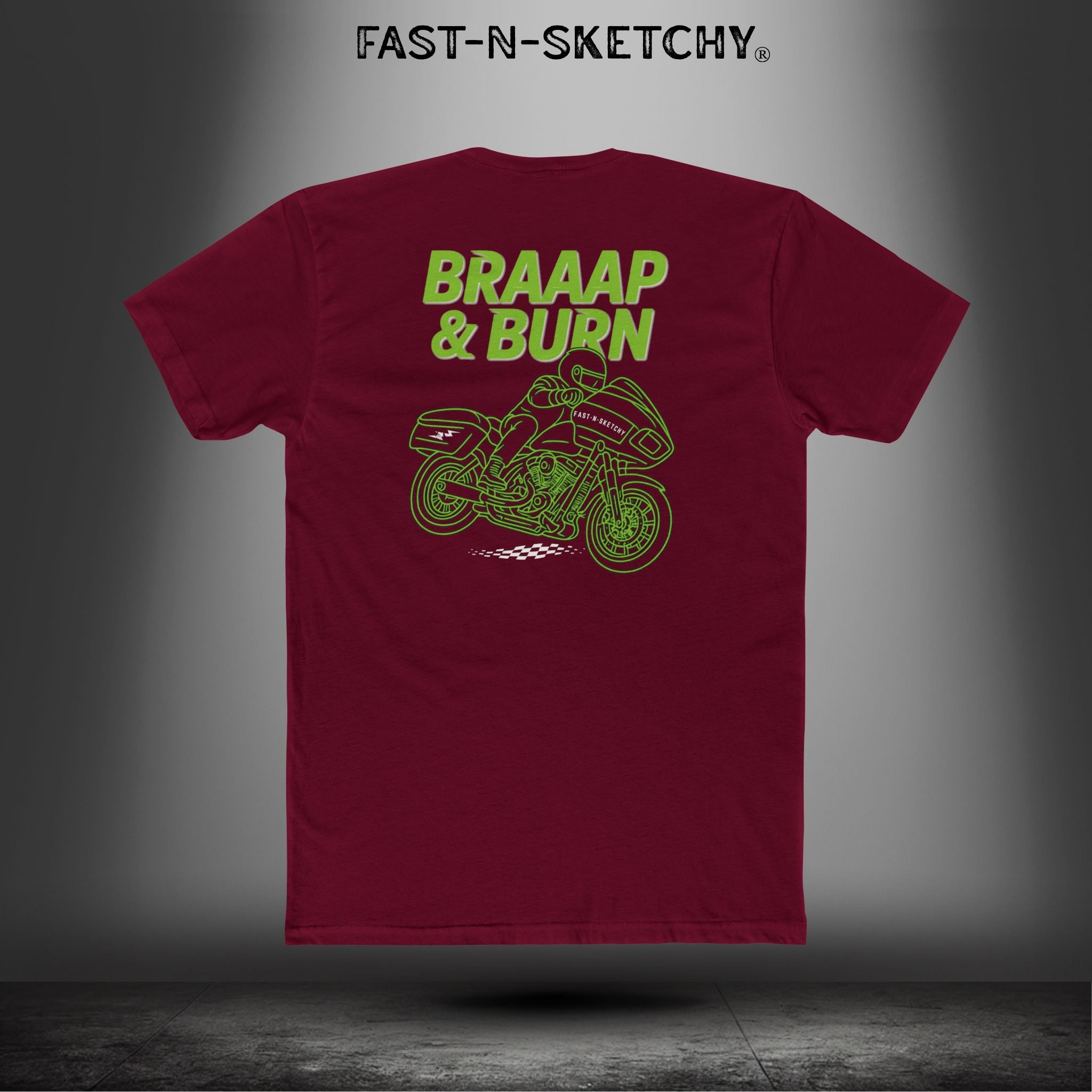 Braaap & Burn: Biker Edition Bagger Races Relaxed Classic Tee