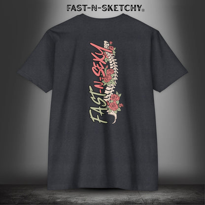 FAST-N-SEXY™ WITH SPINE/FLOWERS: T-shirt Next Level 6210