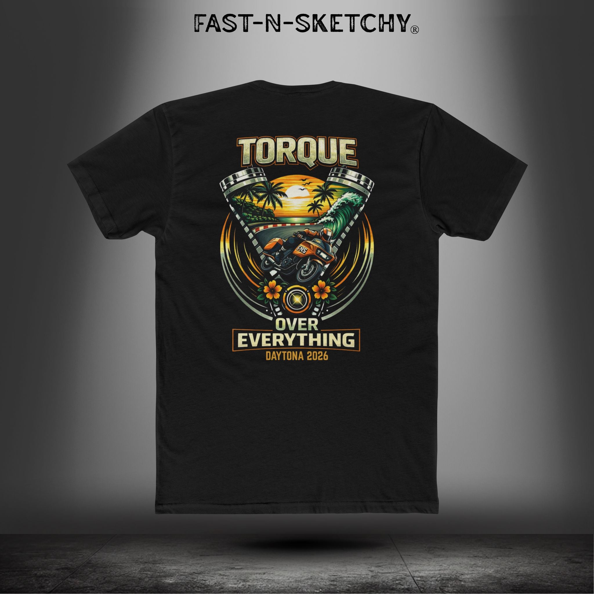 Torque Over Everything: Daytona Bike Week Bagger Racing Biker Edition Relaxed Classic Tee